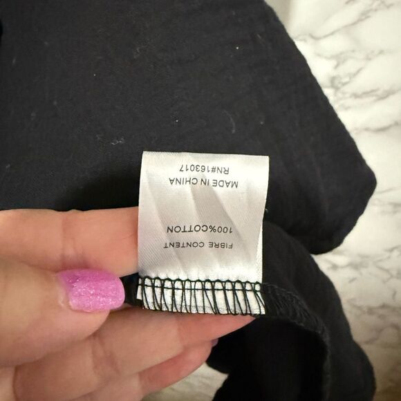 Princess Polly Black Puff Sleeve Mini Sundress Size 2 - Picture 2 of 7